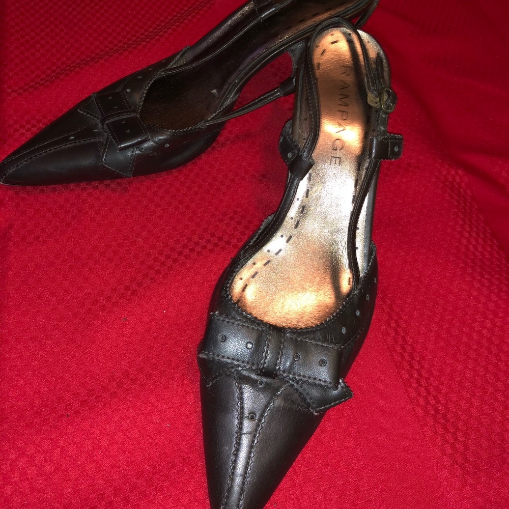 Dark brown rampage sling back heels